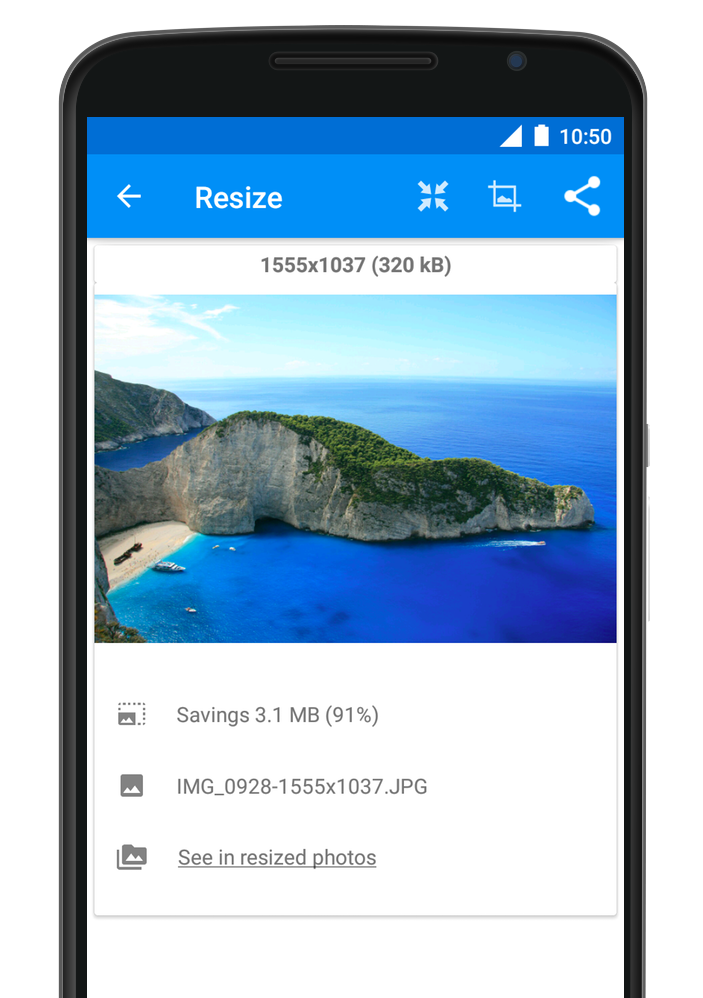 Photo & Picture Resizer - Resize screen